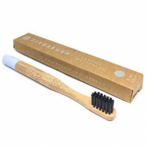 Bamboo 'Zerobrush' Toothbrush - Children's Blue Soft Bristle image