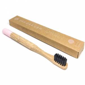 Bamboo 'Zerobrush' Toothbrush - Children's Pink Soft Bristle image