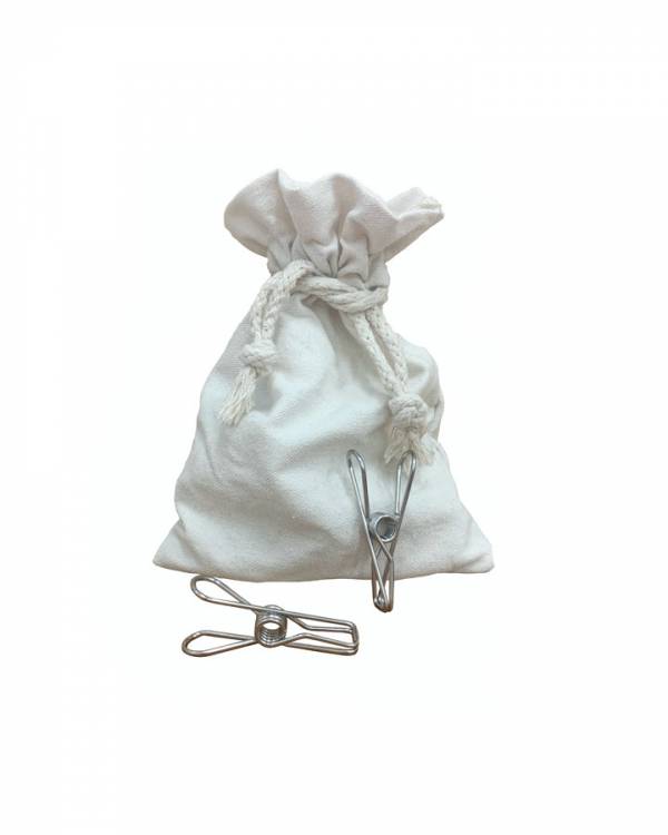 Stainless Steel Pegs in Cotton Bag image